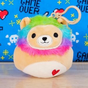 Squishmallow Leonard the Lion 3.5" Clip UltraSoft Stuffed Valentine's Day Plush